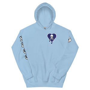 Skull Navy Heart Drips Unisex Hoodie