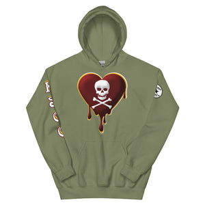 Skull Heart Drips M&G Unisex Hoodie
