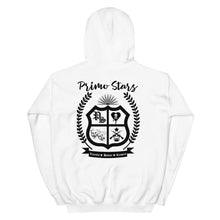 Load image into Gallery viewer, Primo Stars clothing company front/ crest back bl Unisex Hoodie
