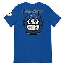 Load image into Gallery viewer, Primo Stars Crest Chest Short-Sleeve Unisex T-Shirt
