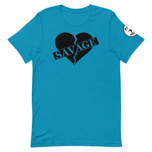 Broken Heart Savage Black Unisex t-shirt