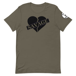 Broken Heart Savage Black Unisex t-shirt