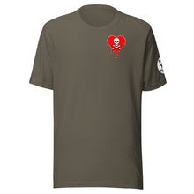 Load image into Gallery viewer, Skull Red Heart Drips chest Unisex t-shirt
