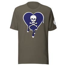 Load image into Gallery viewer, Skull Navy Heart Drips Unisex t-shirt

