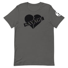 Load image into Gallery viewer, Broken Heart Savage Black Unisex t-shirt
