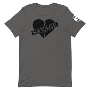 Broken Heart Savage Black Unisex t-shirt