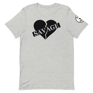 Broken Heart Savage Black Unisex t-shirt