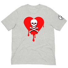 Load image into Gallery viewer, Skull Red Heart Drips Unisex t-shirt
