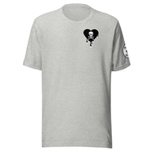 Load image into Gallery viewer, Skull Black Heart Drips Chest Unisex t-shirt
