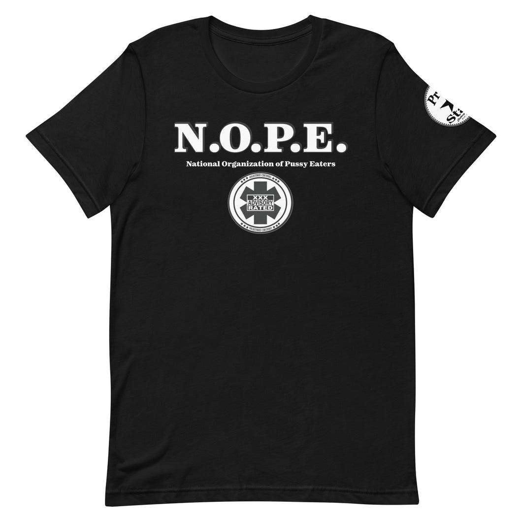 NOPE Registered Certified Unisex t-shirt