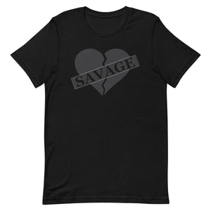 Broken Heart Savage Blackout Unisex t-shirt