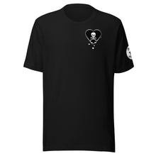 Load image into Gallery viewer, Skull Black Heart Drips Chest Unisex t-shirt
