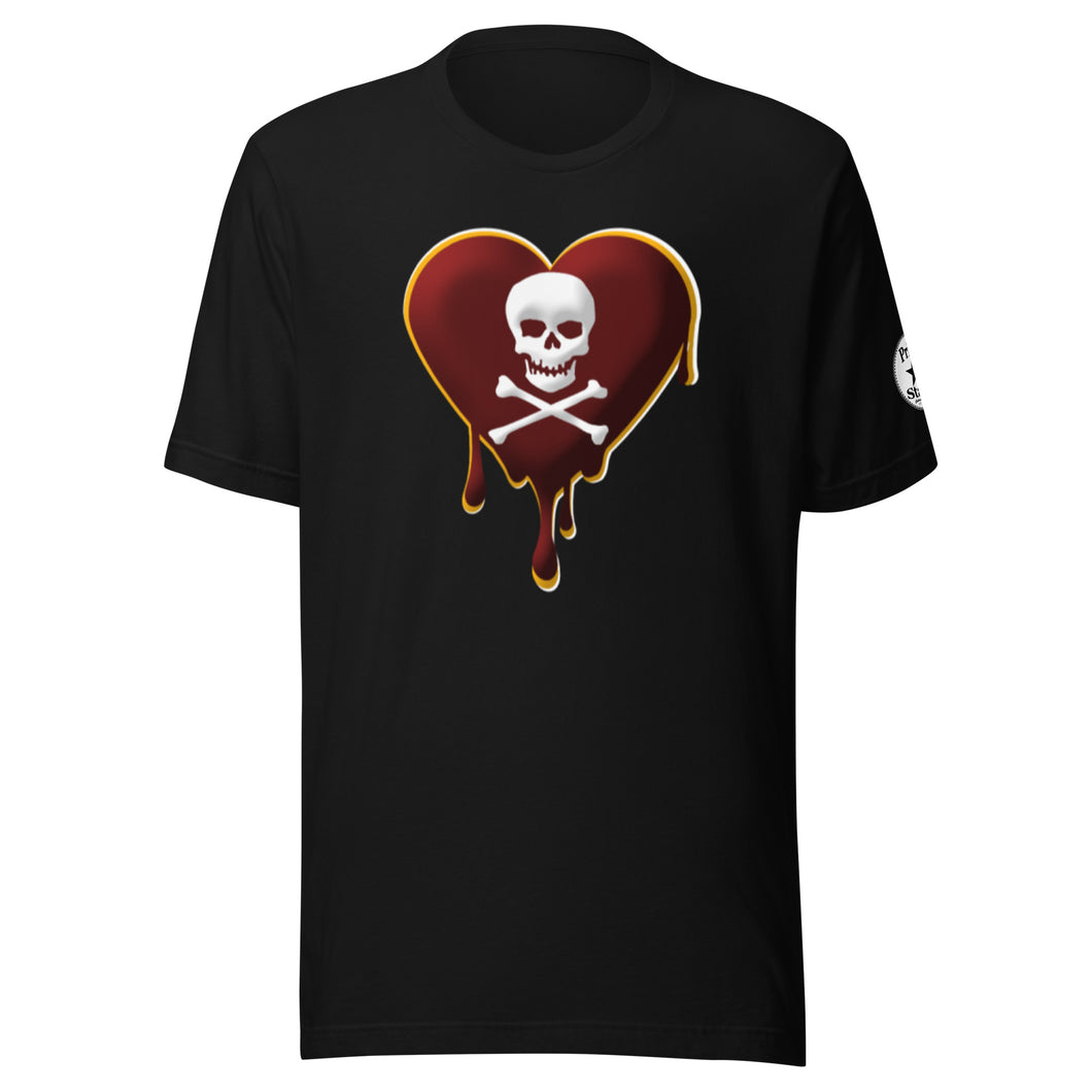 Skull Heart Drips M&G Unisex t-shirt