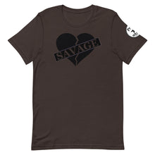 Load image into Gallery viewer, Broken Heart Savage Black Unisex t-shirt

