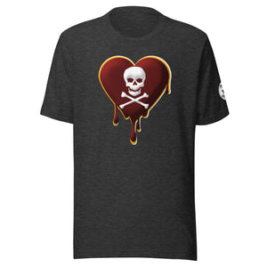 Skull Heart Drips M&G Unisex t-shirt