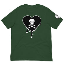 Load image into Gallery viewer, Skull Heart Drips BW Unisex t-shirt
