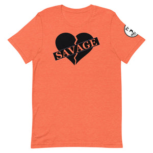 Broken Heart Savage Black Unisex t-shirt