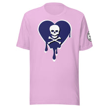 Load image into Gallery viewer, Skull Navy Heart Drips Unisex t-shirt

