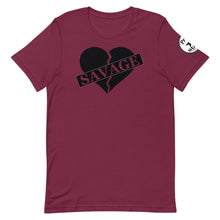 Load image into Gallery viewer, Broken Heart Savage Black Unisex t-shirt

