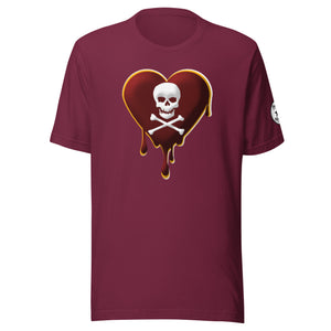 Skull Heart Drips M&G Unisex t-shirt