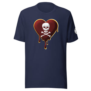 Skull Heart Drips M&G Unisex t-shirt