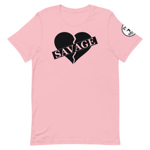Broken Heart Savage Black Unisex t-shirt