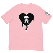 Load image into Gallery viewer, Skull Heart Drips BW Unisex t-shirt
