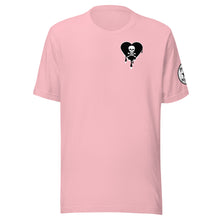 Load image into Gallery viewer, Skull Black Heart Drips Chest Unisex t-shirt
