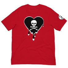 Load image into Gallery viewer, Skull Heart Drips BW Unisex t-shirt
