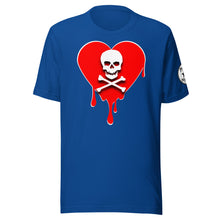 Load image into Gallery viewer, Skull Red Heart Drips Unisex t-shirt
