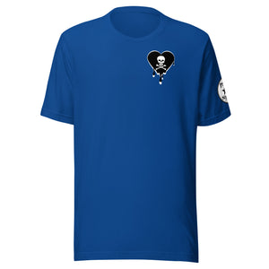 Skull Black Heart Drips Chest Unisex t-shirt