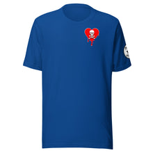 Load image into Gallery viewer, Skull Red Heart Drips chest Unisex t-shirt
