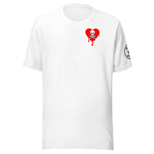 Load image into Gallery viewer, Skull Red Heart Drips chest Unisex t-shirt

