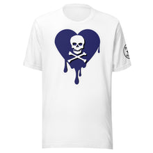 Load image into Gallery viewer, Skull Navy Heart Drips Unisex t-shirt

