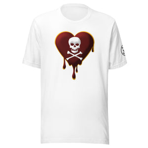 Skull Heart Drips M&G Unisex t-shirt