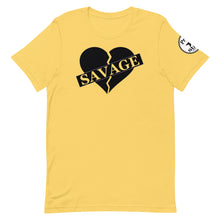 Load image into Gallery viewer, Broken Heart Savage Black Unisex t-shirt
