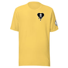 Load image into Gallery viewer, Skull Black Heart Drips Chest Unisex t-shirt
