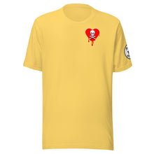 Load image into Gallery viewer, Skull Red Heart Drips chest Unisex t-shirt
