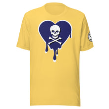 Load image into Gallery viewer, Skull Navy Heart Drips Unisex t-shirt
