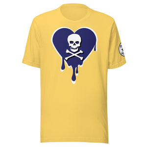 Skull Navy Heart Drips Unisex t-shirt