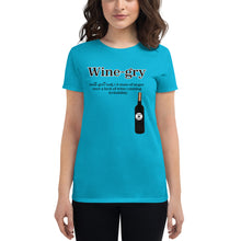 Load image into Gallery viewer, Wine-gry BL Women&#39;s short sleeve t-shirt
