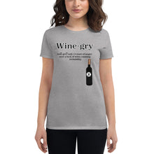 Load image into Gallery viewer, Wine-gry BL Women&#39;s short sleeve t-shirt
