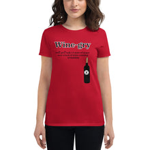 Load image into Gallery viewer, Wine-gry BL Women&#39;s short sleeve t-shirt
