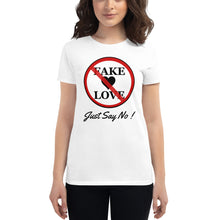 Load image into Gallery viewer, Fake Love JSN Women&#39;s short sleeve t-shirt
